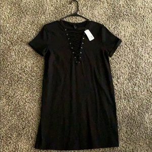 Forever 21 Laced Up Front T-Shirt Dress